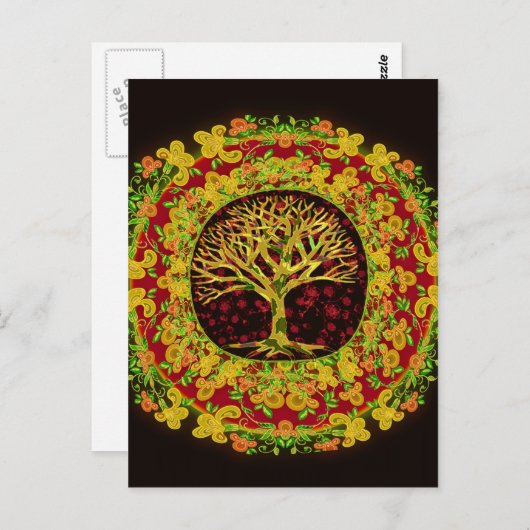 Boom van levensconstante verandering briefkaart (Voorkant / Achterkant)