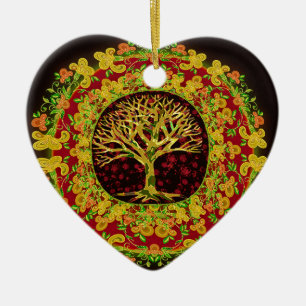 Boom van levensconstante verandering keramisch ornament
