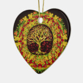 Boom van levensconstante verandering keramisch ornament (Links)