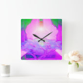 Boom van levenscreativiteit vierkante klok (Huis)