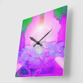 Boom van levenscreativiteit vierkante klok (Hoek)