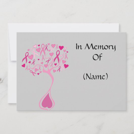 Boom van levensdenkkaarten aankondiging (Voorkant)