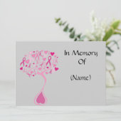 Boom van levensdenkkaarten aankondiging (Staand voorkant)