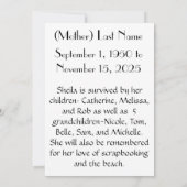 Boom van levensdenkkaarten aankondiging (Achterkant)