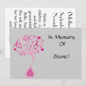 Boom van levensdenkkaarten aankondiging (Voorkant / Achterkant)