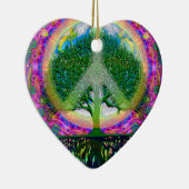 Boom van levenseenheid en vrede keramisch ornament (Rechts)