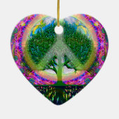 Boom van levenseenheid en vrede keramisch ornament (Achterkant)
