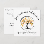 Boom van levenseinde-van-behandeling partijuitnodi kaart (Voorkant / Achterkant)