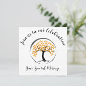 Boom van levenseinde-van-behandeling partijuitnodi kaart (Staand voorkant)