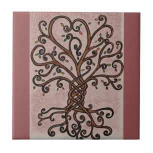 Boom van levenskeramische tegelstijl 1 tegeltje