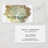 Boom van levenslange gezondheidspa holografisch gl visitekaartje (Voorkant / Achterkant)