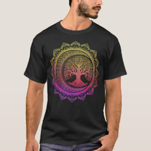 Boom van levensmiddelencresent Moon Phases Floral  T-shirt
