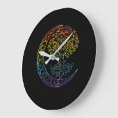 Boom van levensmiddelencresent Moon Phases Mandala Grote Klok (Hoek)