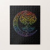 Boom van levensmiddelencresent Moon Phases Mandala Legpuzzel (Verticaal)