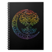 Boom van levensmiddelencresent Moon Phases Mandala Notitieboek (Voorkant)
