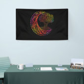 Boom van levensmiddelencresent Moon Phases Mandala Spandoek (Beurs)