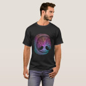 Boom van levensmiddelencresent Moon Phases Mandala T-shirt (Voorkant volledig)