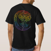 Boom van levensmiddelencresent Moon Phases Mandala T-shirt (Achterkant)