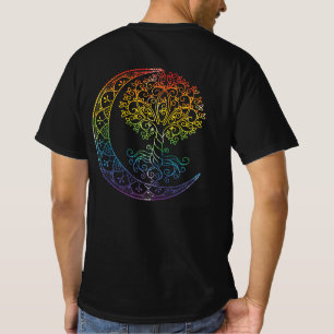Boom van levensmiddelencresent Moon Phases Mandala T-shirt