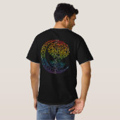 Boom van levensmiddelencresent Moon Phases Mandala T-shirt (Achterkant volledig)