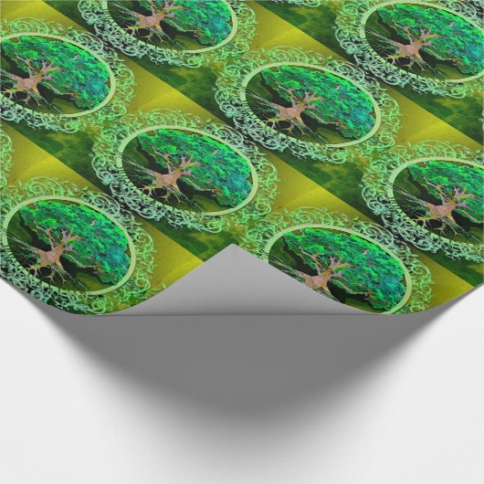 Boom van levenspatiënt cadeaupapier (Hoek)