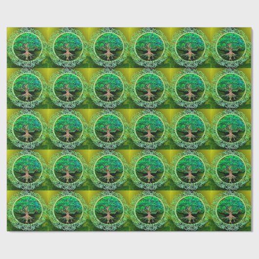 Boom van levenspatiënt cadeaupapier (Vlak)