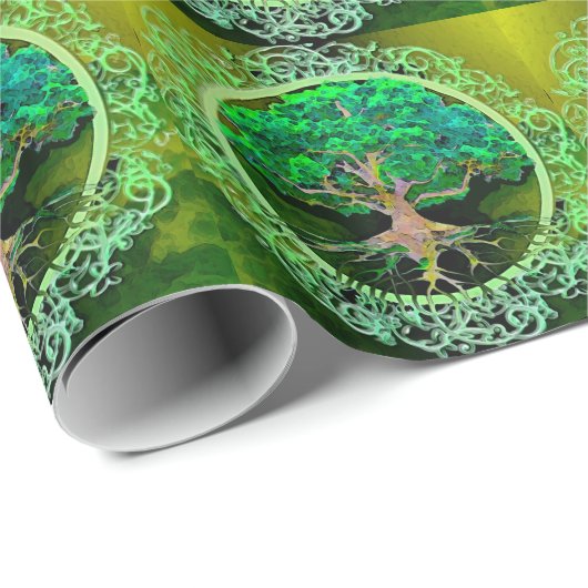 Boom van levenspatiënt cadeaupapier (Rol Hoek)