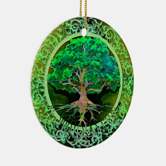 Boom van levenspatiënt keramisch ornament (Rechts)