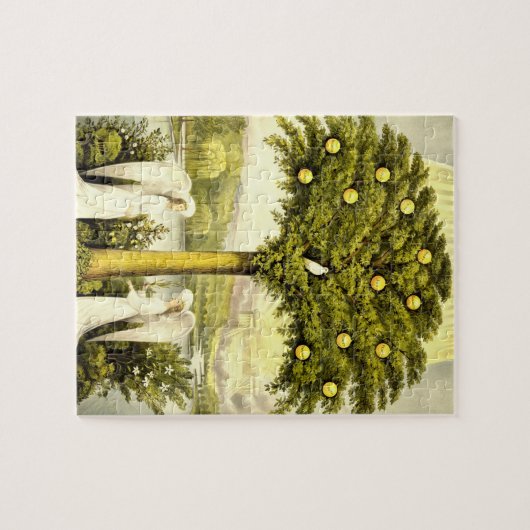 Boom van levenspuzzel legpuzzel (Horizontaal)