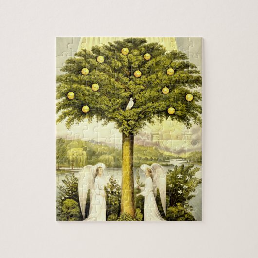 Boom van levenspuzzel legpuzzel (Verticaal)