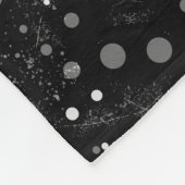 Boom van levenstekening zwart-wit fleece deken (Hoek)