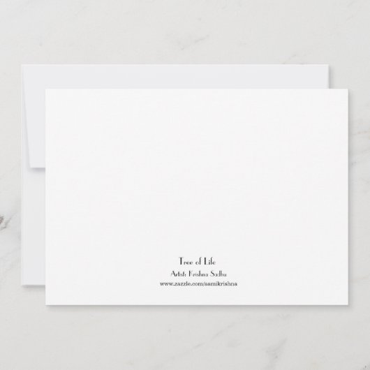 Boom van levensuitnodigingen kaart (Achterkant)