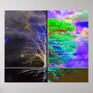 Boom van levensverbinding poster