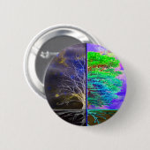 Boom van levensverbinding ronde button 5,7 cm (Voorkant /achterkant)