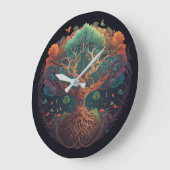 Boom van levenswandklok grote klok (Hoek)