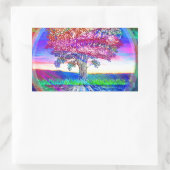 Boom van levenszegeningen rechthoekige sticker (Tas)