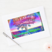 Boom van levenszegeningen rechthoekige sticker (Envelop)