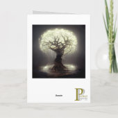 Boom van Licht Sereniteit Groetkaart/Notitiekaart Kaart (Achterkant)