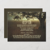 boom van lichten landelijke bruiloftsreceptie informatiekaartje (Voorkant / Achterkant)