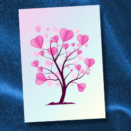 Boom van Liefde Boom van Harten Roze Pastel Waterv Kaart