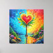 Boom van liefde en levensontwerp canvas afdruk (Voorkant)
