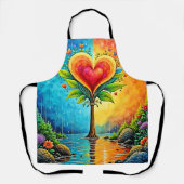 Boom van liefde en levensontwerp schort (Voorkant)