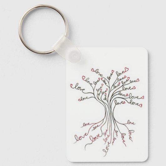 Boom van Liefde Mooie Betekenisvolle Gepersonalise Sleutelhanger (Voorkant)