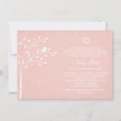 Boom van Life Baby Girl Noite, Roze Kaart (Voorkant)