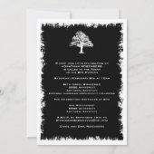 Boom van Life Bar Mitzvah Invitation Black Kaart (Achterkant)