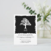 Boom van Life Bar Mitzvah Reply Card Black RSVP Kaartje (Staand voorkant)