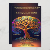 Boom van Life Bar Mitzvah-uitnodiging Kaart (Voorkant / Achterkant)