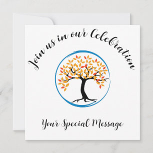 Boom van Life Blue Circle Einde-van-behandeling Kaart