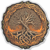 Boom van Life Celtic Knot Sticker (Voorkant)