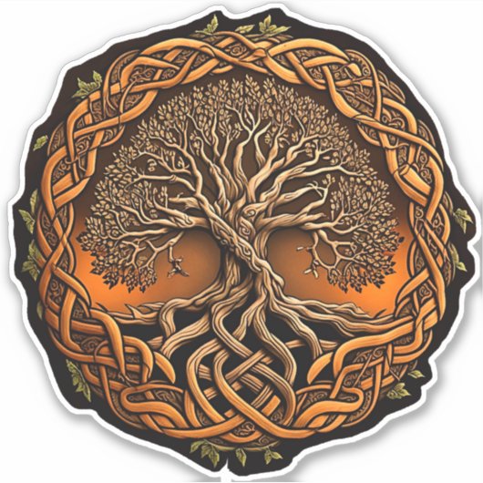 Boom van Life Celtic Knot Sticker (Voorkant)
